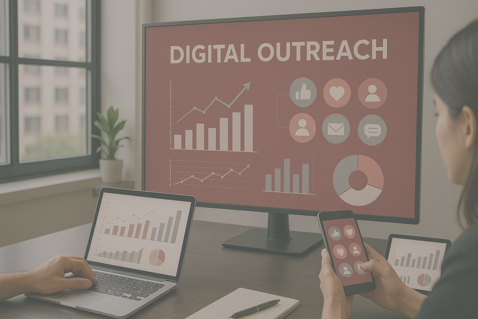 An abstract representation of AI-powered marketing tools